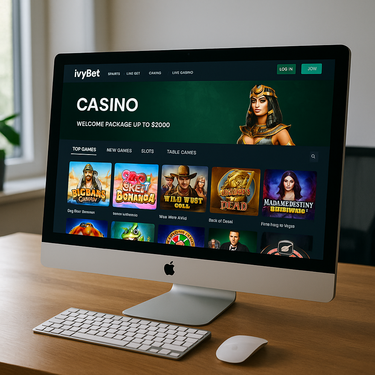 Ivybet Casino Desktop Design - Clean Layout Interface